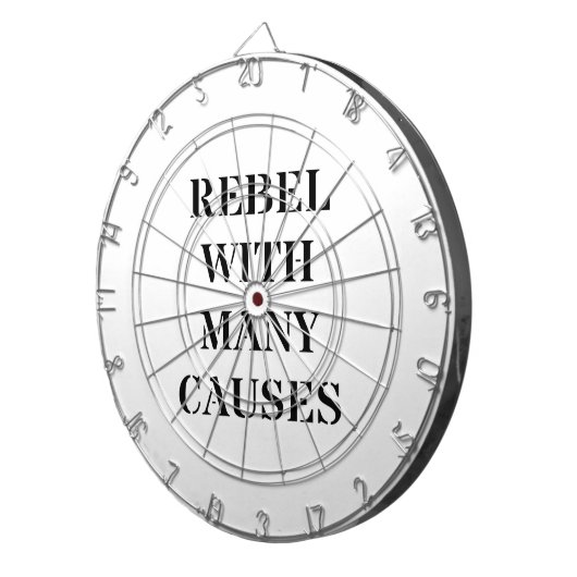 Rebel met veel oorzaken dartbord (Voorkant Rechts)