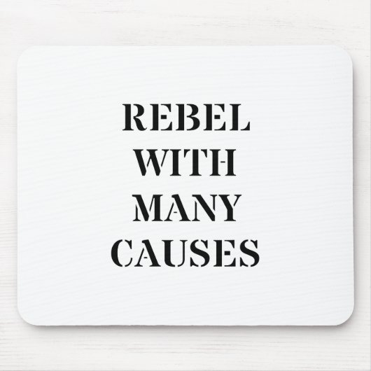 Rebel met veel oorzaken muismat (Voorkant)