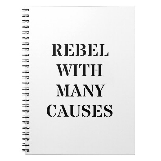 Rebel met veel oorzaken notitieboek (Voorkant)