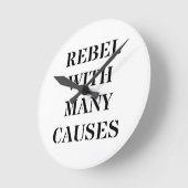 Rebel met veel oorzaken ronde klok (Hoek)