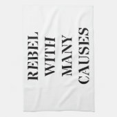 Rebel met veel oorzaken theedoek (Verticaal)