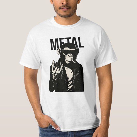 Rebel Metal Chimp T-shirt (Voorkant)