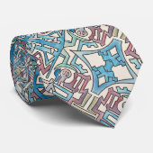 Rebel-Modern Geometrisch Patroon Stropdas (Opgerold)