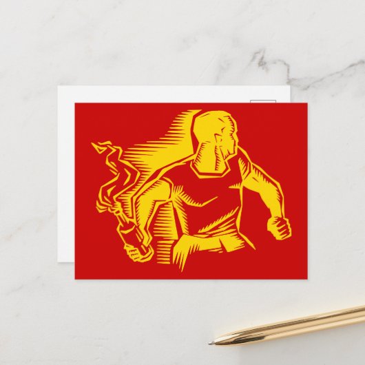 Rebel, Molotov Cocktail, Riots, Communist Style Briefkaart (Voorkant / Achterkant in situ)