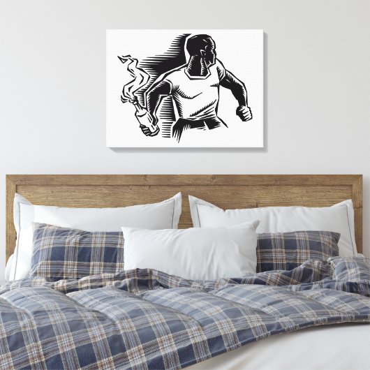 Rebel, Molotov Cocktail, Riots, Communist Style Canvas Afdruk (Insitu (Slaapkamer))