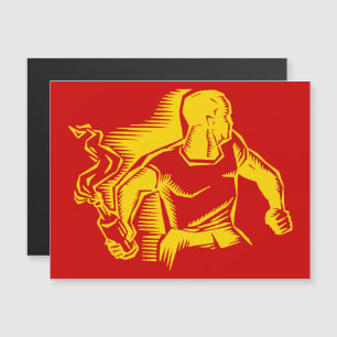 Rebel, Molotovcocktail, Relletjes, Communisme Stij Magnetische Uitnodiging