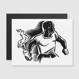 Rebel, Molotovcocktail, Relletjes, Communisme Stij Magnetische Uitnodiging