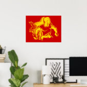 Rebel, Molotovcocktail, Relletjes, Communisme Stij Poster (Thuiskantoor)
