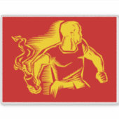Rebel, Molotovcocktail, Relletjes, Communisme Stij Sticker (Voorkant)