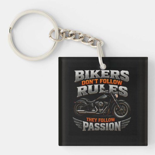 🏍️ Rebel Motorfiets Grafisch Voor Aangepaste Rijd Sleutelhanger (voorkant)
