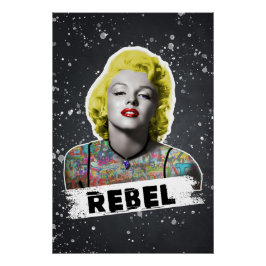Rebel Muse in Neon Perfect Poster
