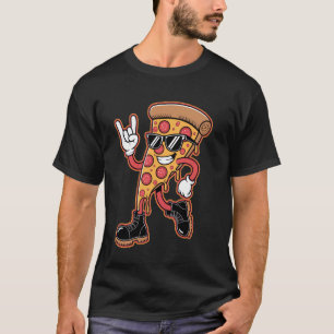 Rebel Pizza Maakt Rock-On Gebaar T-shirt