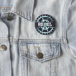 Rebel Prikkeldraad Cyber Grunge Esthetiek Ronde Button 5,7 Cm