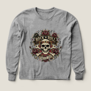 Rebel Rhythm   Schedel & Rozen Tattoo Grafische T-