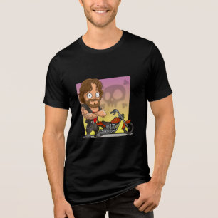 Rebel Rider Biker Grafisch Tri-Blend Shirt