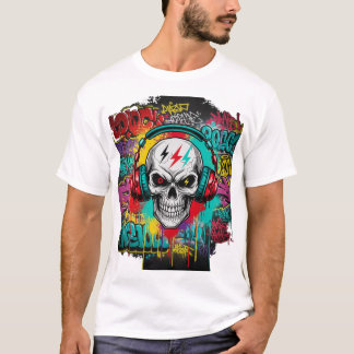 Rebel Schedel Graffiti Explosie | Urbane Streetwea T-shirt