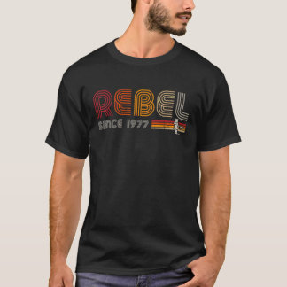 Rebel sinds 1977 Retro Space Typography Vintage T-shirt