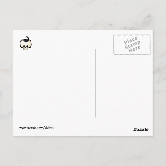 Rebel Skull Briefkaart (Achterkant)