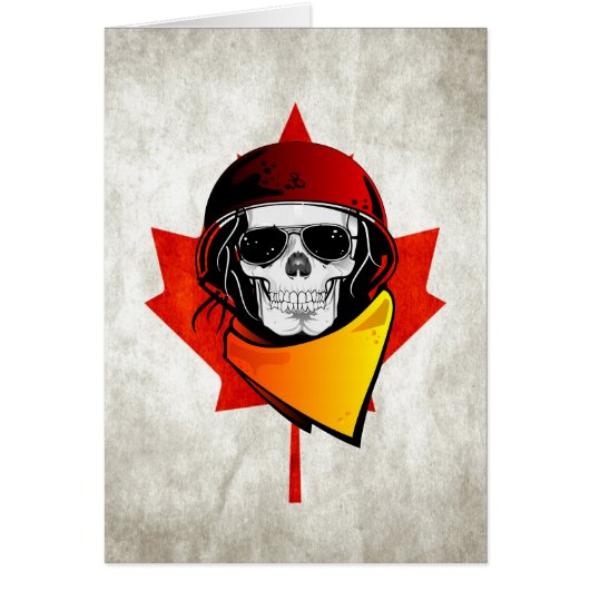 Rebel Skull Distress Canadian Flag (Voorkant)