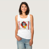 Rebel Skull Distress Canadian Flag T-shirt (Volledige Voorkant)