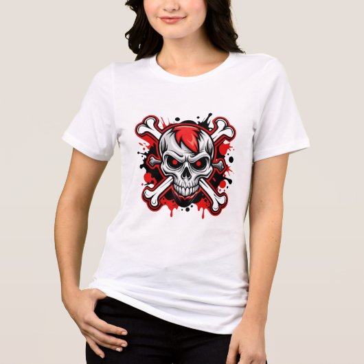 Rebel Skull Rock & Roll Band Logo T-shirt (Voorkant)