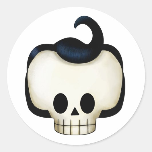 Rebel Skull Ronde Sticker (Voorkant)