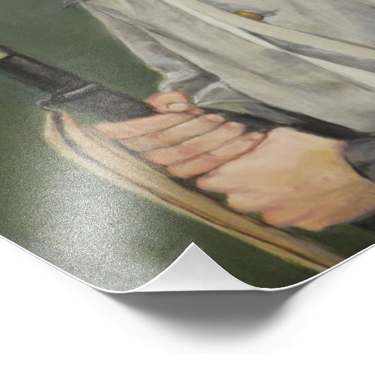 Rebel Soldaat Civil War Portret Art Print Foto Afdruk (Hoek)