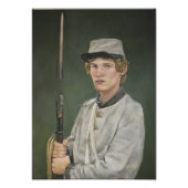 Rebel Soldaat Civil War Portret Art Print Foto Afdruk (Voorkant)