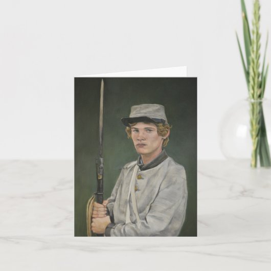 Rebel Soldier Burgeroorlog Portret Art Note Kaart (Voorkant)