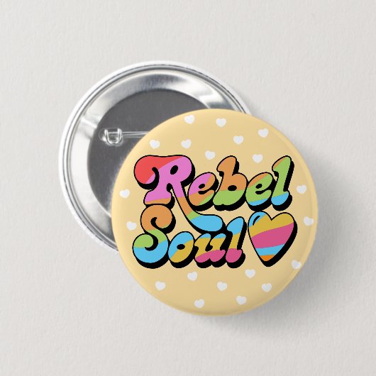 Rebel Soul Girl Power Ronde Button 5,7 Cm (Voorkant /achterkant)