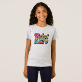 Rebel Soul Rainbow Kleuren Grafisch T-shirt (Voorkant volledig)