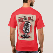 "Rebel Sound:  Microfoon Rock Poster" T-shirt (Achterkant)