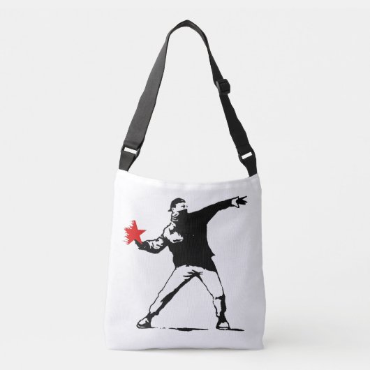 Rebel tas met vlammende ster straat art (Voorkant)