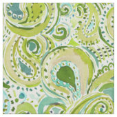 REBEL TENDENCY Green Paisley Stof (Close Up)