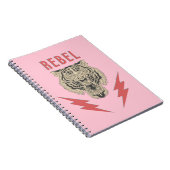 Rebel Tiger Head met Verlichtingsbouten Notitieboek (Rechterzijde)