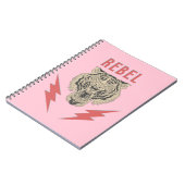 Rebel Tiger Head met Verlichtingsbouten Notitieboek (Linkerzijde)