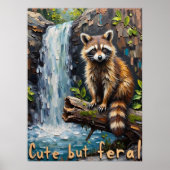 Rebel van natuur: de 'Schattigee maar wilde' wasbe Poster (Voorkant)