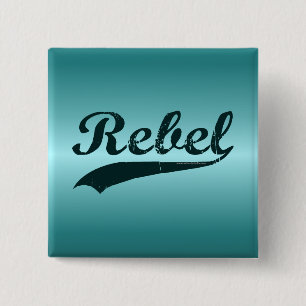 Rebel Vierkante Button 5,1 Cm