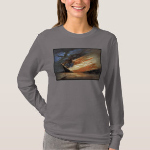 Rebel-vlag van de Amerikaanse Burgeroorlog op het T-shirt
