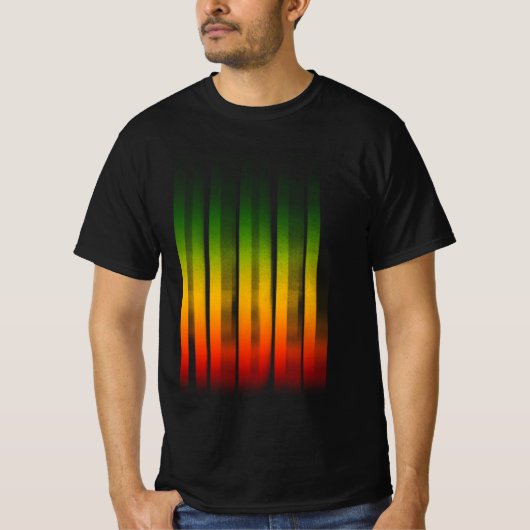 Rebel Wazig Effect Typografie Rasta Reggae T-shirt (Voorkant)