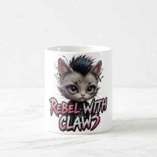 Rebel With Claws Mok Punk Rock Kat Koffiekop