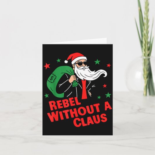 Rebel Without A Claus– Cool Santa Leather Jacket C Kaart (Voorkant)