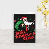 Rebel Without A Claus– Cool Santa Leather Jacket C Kaart (Gele Bloem)