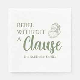 Rebel Without A Clause Christmas Santa Green Servet