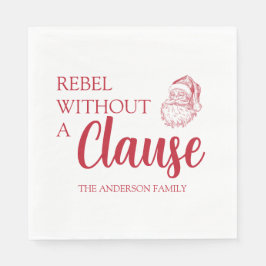 Rebel Without A Clause Christmas Santa Servet