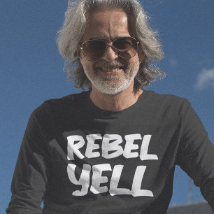 REBEL YELL 1980s T-shirts aan de rand van de hemd