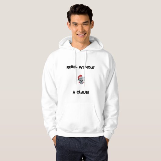 Rebel zonder een Claus Kerst Hoodie (Voorkant volledig)