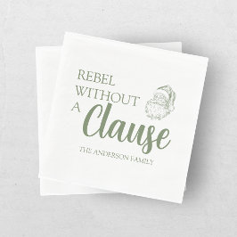 Rebel Zonder Een Claus Kerstman Groen Servet