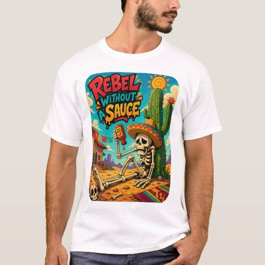 Rebel zonder saus t-shirt (Voorkant)