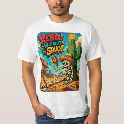 Rebel zonder saus t-shirt (Voorkant)